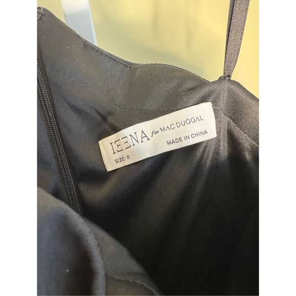 Mac Duggal NWT One Shoulder Layered Metallic Ruffle Gown in Black Gold Size 8 - Picture 7 of 8